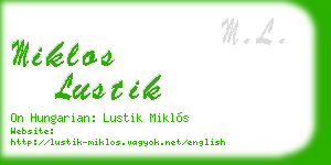 miklos lustik business card